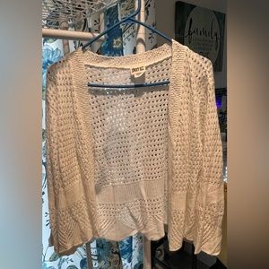 Plus size white Cardigan